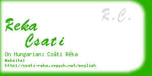 reka csati business card