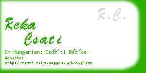 reka csati business card